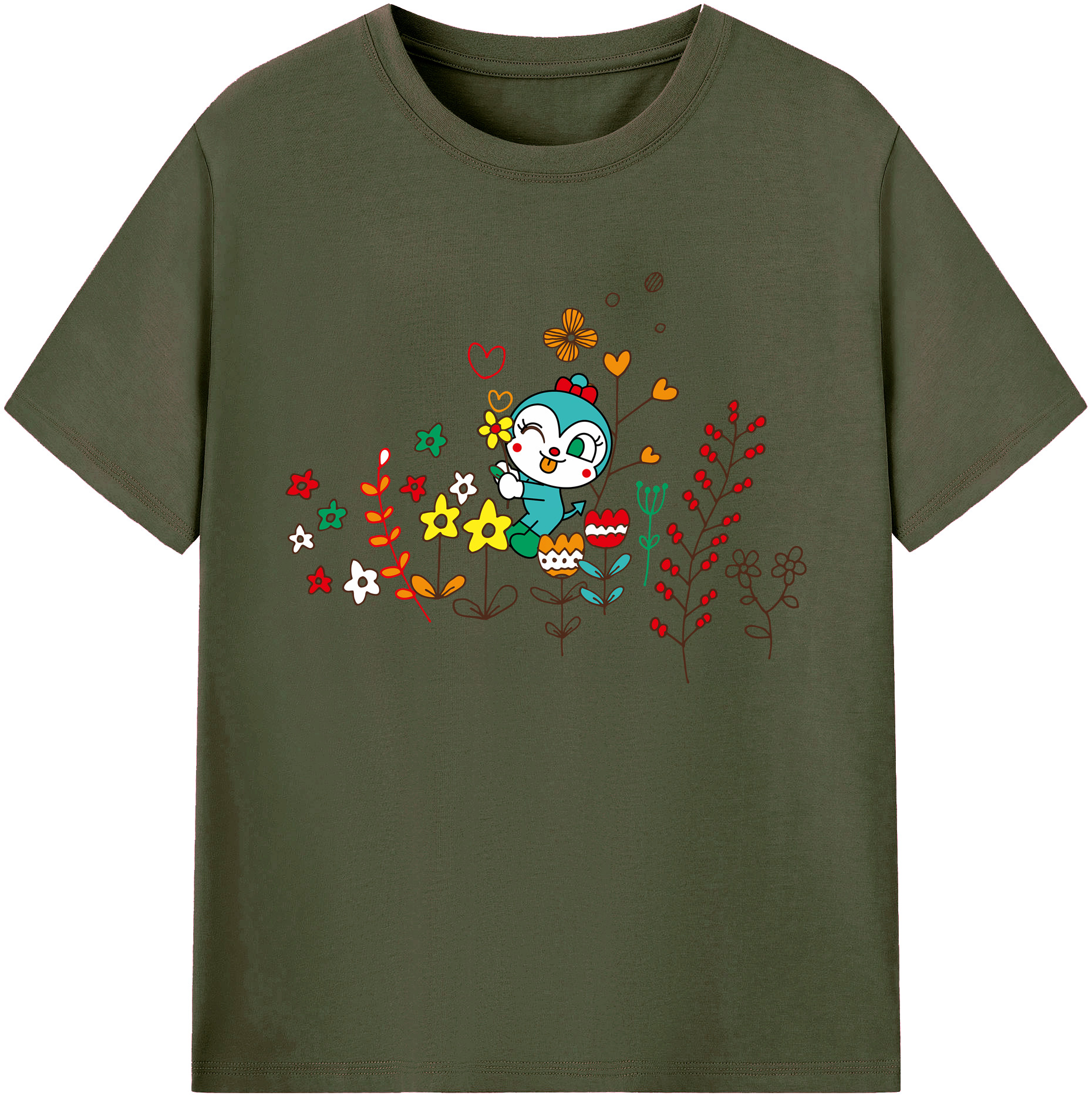 （画像用） アンパンマン Anpanman 綿100％ メンズ半袖Tシャツ｜肌触りやわらか＆通気性